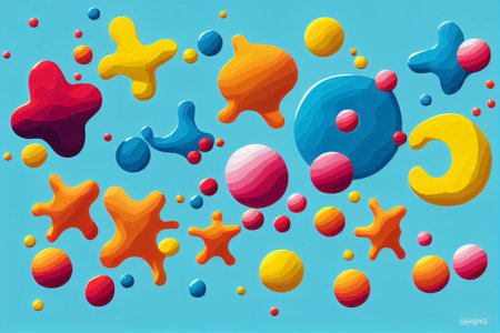 Set of colorful abstract elements. Vector illustration for your graphic design.の写真素材