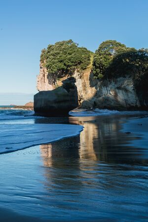 Cathedral Cove in Coromandel Peninsula, New Zealandの写真素材