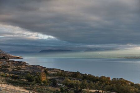 Sunset colors and reflection at Mount Cook the Aoraki/Mount Cook National Park, South island, New Zealandの写真素材
