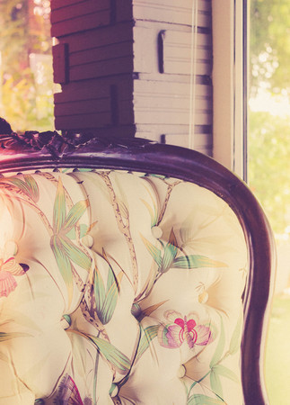 chair backrest in color filterの写真素材