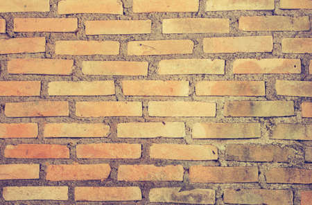 old retro brick wall in retro filterの写真素材