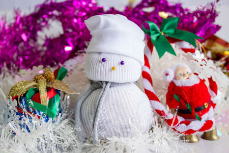 close up of decorativie Christmas ornamentsの写真素材