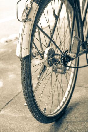 old bicycle wheel