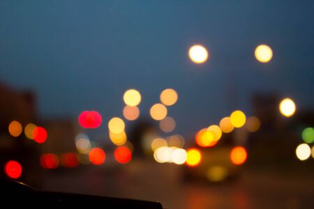 abstract blur bokeh of night light