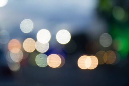 abstract blur bokeh of night lightの写真素材
