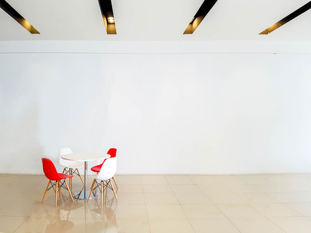 modern table and chair  in roomの写真素材