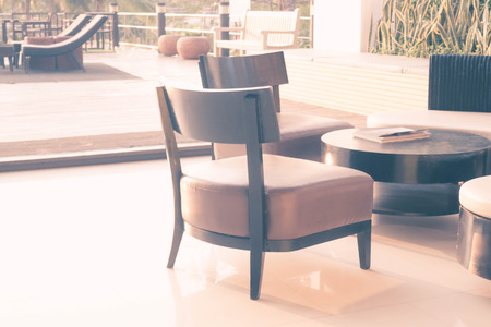 modern furniture in soft color filter