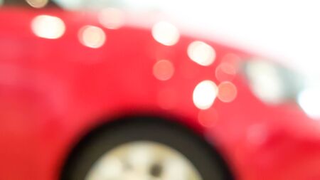 abstract blur red car : for background useの写真素材