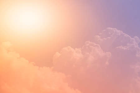 blue sky with white cloud in gradient filterの写真素材