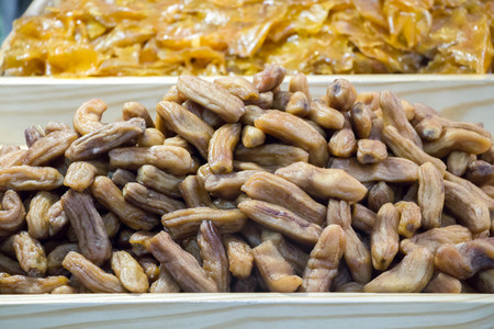 preserve banana : banana sundried with honey sell in Thailand street marketの写真素材