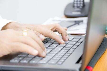 businessman working on laptop