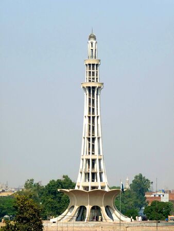 Minar-e-Pakistan, where the Declaration of the Independence of Pakistan Resolution were passed in the year 1940. One of the most Famous Landmark of Pakistan located in the city of Lahore, Pakistanの写真素材