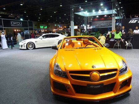 DUBAI, UAE - DECEMBER 19, 2009: Custom Luxury Cars on display during Dubai Motor Show 2009 at Dubai...