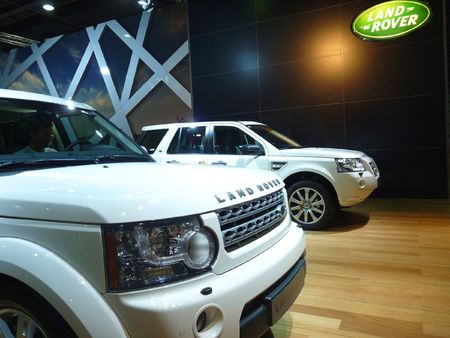 Land Rover SUV on Display at Motorshowのeditorial素材