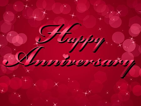 Happy Anniversary Red Background Illustration Happy Anniversary Red Background Illustration