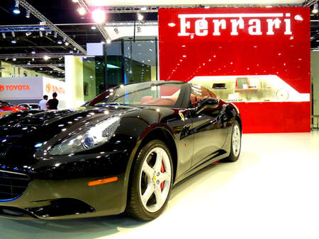 ABU DHABI, UAE - DECEMBER 10: Ferrari California on display during Abu Dhabi Int'l Motor Show 2010 at Abu Dhabi Int'l Exhibition Centre December 10, 2010 in Abu Dhabi,United Arab Emirates.のeditorial素材