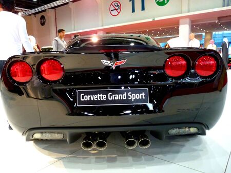 ABU DHABI, UAE - DECEMBER 10:Corvette Grand Sport on display during Abu Dhabi Int'l Motor Show 2010 at Abu Dhabi Int'l Exhibition Centre December 10, 2010 in Abu Dhabi,United Arab Emirates.のeditorial素材