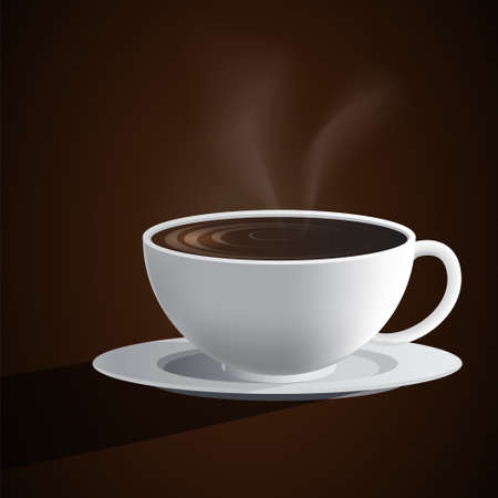 realistic vector white coffee mugのイラスト素材