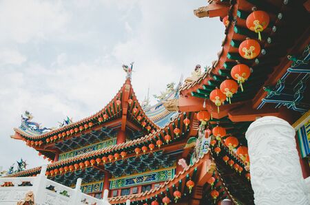 Kuala Lumpur, Malaysia - April 2019 : Thean Hou Temple is a popular tourist attraction located at middle of the city.のeditorial素材