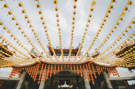Kuala Lumpur, Malaysia - April 2019 : Thean Hou Temple is a popular tourist attraction located at middle of the city.のeditorial素材