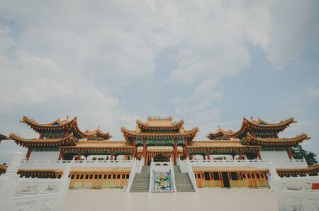 Kuala Lumpur, Malaysia - April 2019 : Thean Hou Temple is a popular tourist attraction located at middle of the city.のeditorial素材