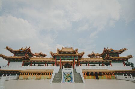 Kuala Lumpur, Malaysia - April 2019 : Thean Hou Temple is a popular tourist attraction located at middle of the city.のeditorial素材
