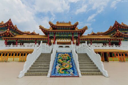 Kuala Lumpur, Malaysia - April 2019 : Thean Hou Temple is a popular tourist attraction located at middle of the city.のeditorial素材