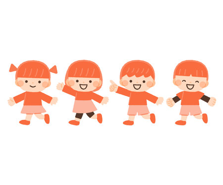 Simple and easy-to-use illustrations with no main lines and a small number of colors. Vector data that is easy to edit colors.のイラスト素材