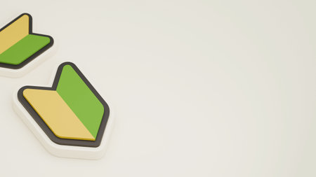 3dcg illustration material of beginner markの写真素材