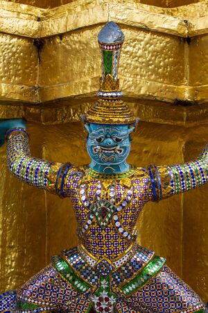 colorful statue in Thailand (Temple of Dawn)の写真素材