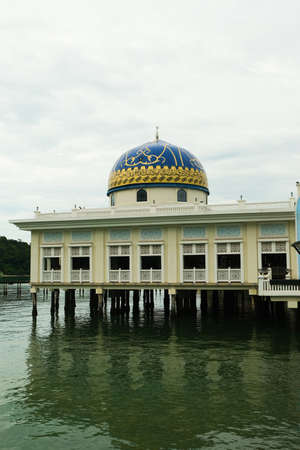 "Pangkor, Malaysia- Circa September, 2020: A picture of Masjid Al- Badr or 1000 Selawat in daytime. This mosque has 1,000 calligraphy and fine carvings from the word selawat both inside and outside."のeditorial素材