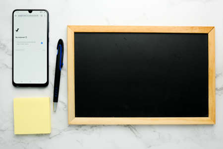 "Klang,Malaysia- Circa November, 2020: A picture of no internet connection concept during Covid-19 online education. Most E-learning interrupted caused by bad internet connection from provider."のeditorial素材