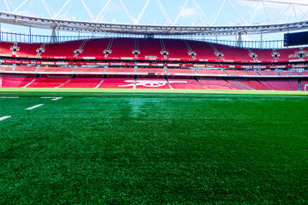 A picture of Emirates Stadium during tour in the afternoon before Covid-19. Emirates Stadium is home of Arsenal Football Club.のeditorial素材