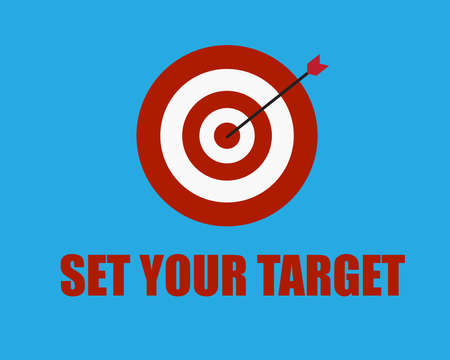 Target board and arrow with set your target