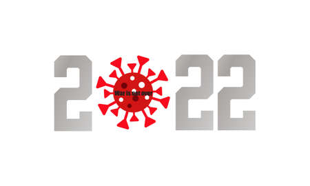 2022 and we fight covid-19のイラスト素材