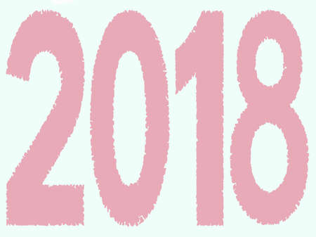 2018 number on background. 2018 new year sign for abstract, texture and postcardの写真素材