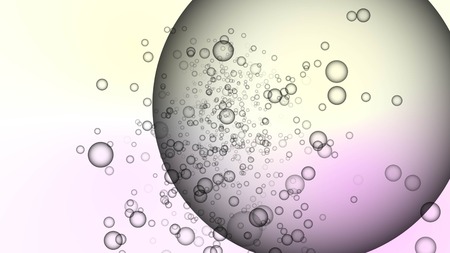 Realistic soap grey color bubbles with colored background- soap bubbles background