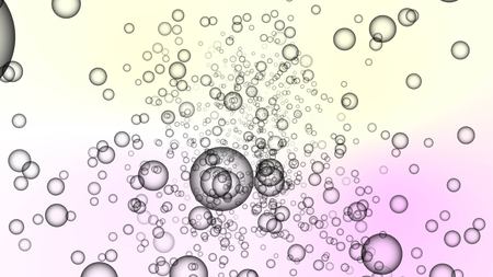 Realistic soap grey color bubbles with colored background- soap bubbles background