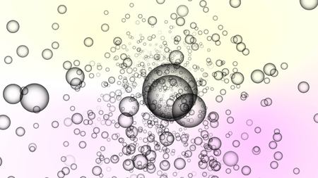 Realistic soap grey color bubbles with colored background- soap bubbles background