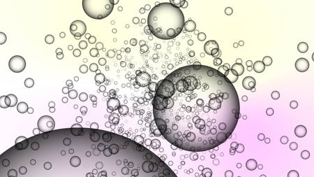 Realistic soap grey color bubbles with colored background- soap bubbles background
