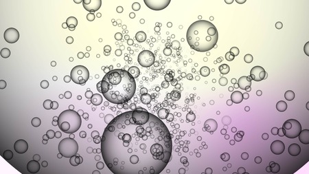 Realistic soap grey color bubbles with colored background- soap bubbles background