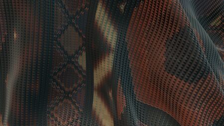 Pattern texture background of fabric with trendy style design. 3D rendered Illustration of fabric...
