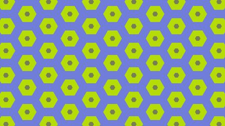 Illustration abstract of colorful hexagon of same color and different surrounding rings. Abstract hexagon background.の写真素材