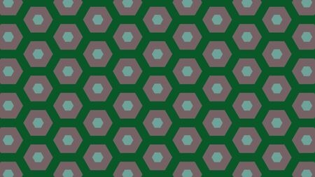Illustration abstract of colorful hexagon of same color and different surrounding rings. Abstract hexagon background.の写真素材