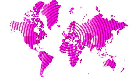 Illustration of world mapの写真素材