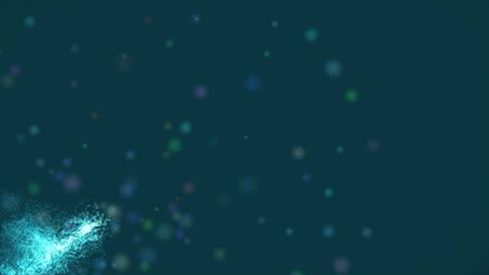 Abstract texture background with glittery colored shiny bokeh spheres. Sparkling glittered particles on colored background for placard, banner and greeting cards.の写真素材