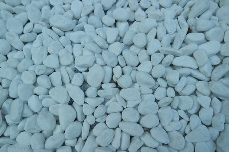 Top view of white stones background.の写真素材