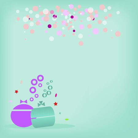 New year gifts, vector background, two boxes with bowsのイラスト素材