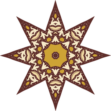 Mandala ethnic indian illustration designのイラスト素材