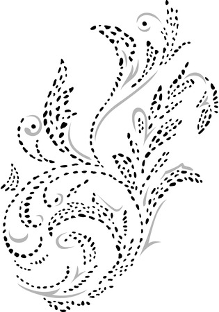 Paisley mehndi vector floral designのイラスト素材